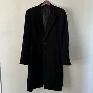 Costume National Homme Black Wool Overcoat Size 54